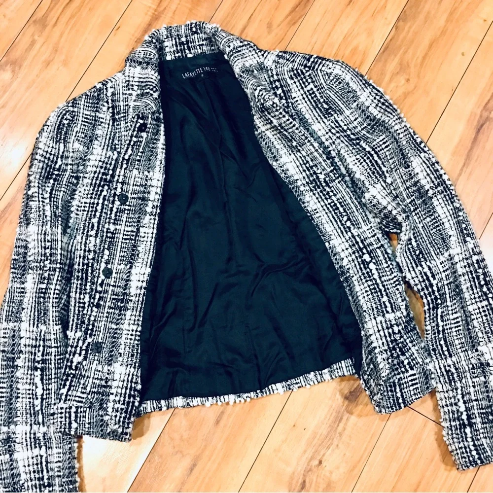Lafayette 148 tweed blazer jacket coat workwear career luxury profession… - Picture 5 of 10